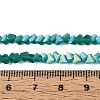 Frosted Transparent Glass Beads Strands GLAA-N054-4mm-09-4