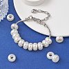 ABS Plastic Imitation Pearl Rondelle Large Hole European Beads MACR-YW0002-87-5