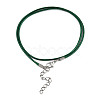 Waxed Cotton Cord Necklace Making MAK-S034-019-3