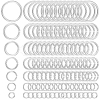 300Pcs 7 Styles Rack Plating Brass Open Jump Rings KK-BBC0027-30S-7