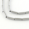 Electroplate Non-magnetic Synthetic Hematite Tube Bead Strands G-S203-10I-1