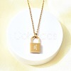 304 Stainless Steel Rolo Chain Pendant Necklaces NJEW-S444-01G-18-4