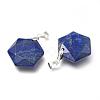 Faceted Natural Lapis Lazuli Pendants G-F340-03B-2