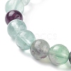 Natural Fluorite Stretch Bracelets BJEW-E373-8mm-10-3
