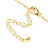 Pea Shaped Plastic Imitation Pearl Pendant Necklace with Brass Cable Chains NJEW-F316-01G-3