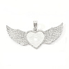 Alloy Pendant Cabochon Settings X-PALLOY-S107-001P-RS-1