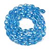 Transparent Electroplate Glass Beads Strands EGLA-N013-T8mm-B17-2