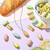 40Pcs 8 Colors Resin Pendants RESI-CJ0004-50-6