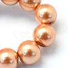 Baking Paint Pearlized Glass Pearl Round Bead Strands HY-Q003-4mm-33-3