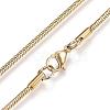 304 Stainless Steel Snake Chain Necklaces NJEW-D285-03G-2