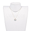 Letter Brass Initial Pendants Necklaces NJEW-JN02584-03-5