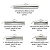 100Pcs 5 Styles Iron Slide On End Clasp Tubes IFIN-YW0003-11-2