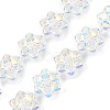 Electroplate Glass Beads Strands EGLA-P069-02A-AB-2