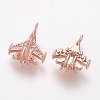 Brass Cubic Fighter Airplane Zirconia Links ZIRC-E162-03RG-1