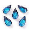 Embossed Glass Rhinestone Pendants GLAA-J101-06A-001BB-1