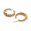 304 Stainless Steel Beaded Hoop Earrings EJEW-G368-05G-3