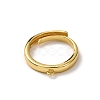 Brass Loop Ring Base KK-NH0007-13G-2