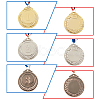 6Pcs 3 Colors Zinc Alloy Medals NJEW-GL0001-01-4