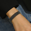 Platinum Brass Multi Layer Wrap Bracelets RM1445-5-2