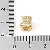 Brass Micro Pave Clear Cubic Zirconia European Beads KK-K368-01G-12-3