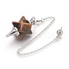 Natural Tiger Eye Dowsing Pendulums KK-F756-08C-1