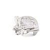 Brass Micro Pave Clear Cubic Zirconia Pendants KK-K371-30P-2