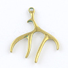 Deer Antler Zinc Alloy Big Pendants PALLOY-R065-075-FF-2