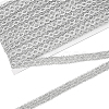 Polyester Braided Metallic Lace Trim SRIB-WH0011-180B-02-1