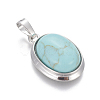 Synthetic Turquoise Pendants G-L512-D11-2