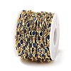 Brass Glass Oval Link Chains CHC-R001-02G-05-3