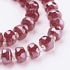 Electroplate Glass Beads Strands EGLA-J146-PL8mm-B01-3