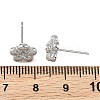 SHEGRACE Brass Micro Pave Cubic Zirconia Stud Earrings XGRQ4N068-711P-3