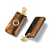 Natural Tiger Eye Pendants G-A298-01G-07-2