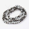 Electroplate Opaque Glass Beads Strands EGLA-A034-P6mm-P-3