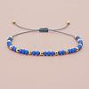 Glass & Brass Round Beads Braided Bead Bracelets RD6595-9-1