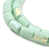 Frosted Imitation Jade Glass Beads Strands GLAA-P058-07A-10-3