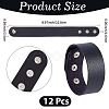 12Pcs PVC & Iron Cord Bracelets AJEW-CL0002-49C-2