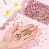 80G 8 Colors Two Tone Inside Colours Transparent Glass Seed Beads SEED-YW0003-18-3