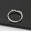 Constellations Rhodium Plated 925 Sterling Silver Micro Pave Clear Cubic Zirconia Adjustable Rings for Women RJEW-P130-01P-D-3