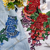 6Pcs 6 Colors Flower Pattern Computerized Embroidery Cloth Appliques PATC-HY0001-14-4