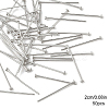 50Pcs 304 Stainless Steel Flat Head Pins STAS-YW0002-74-1
