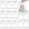 15Pcs Rectangle Transparent Folding Plastic Gift Bags with Hole Handles ABAG-UN0001-01C-1