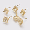 Brass Stud Earring Findings KK-R058-186G-1