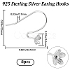 8Pcs 925 Sterling Silver Earring Hooks FIND-BBC0002-67-2