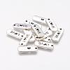 Tibetan Style Alloy Rectangle with Word Love Pendants TIBEP-Q043-069-RS-1