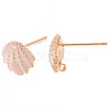 Brass Earring Findings KK-T062-221A-NF-3