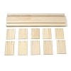 2-Slot Wooden Earring Display Card Stands EDIS-R027-01B-02-2