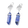 Natural Dyed Lapis Lazuli Pointed Big Pendants G-D0021-01P-10-3