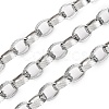 304 Stainless Steel Textured Rolo Chains STAS-P386-09P-1