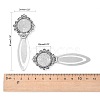 Tibetan Style Bookmark Cabochon Settings TIBE-S157-AS-NR-3